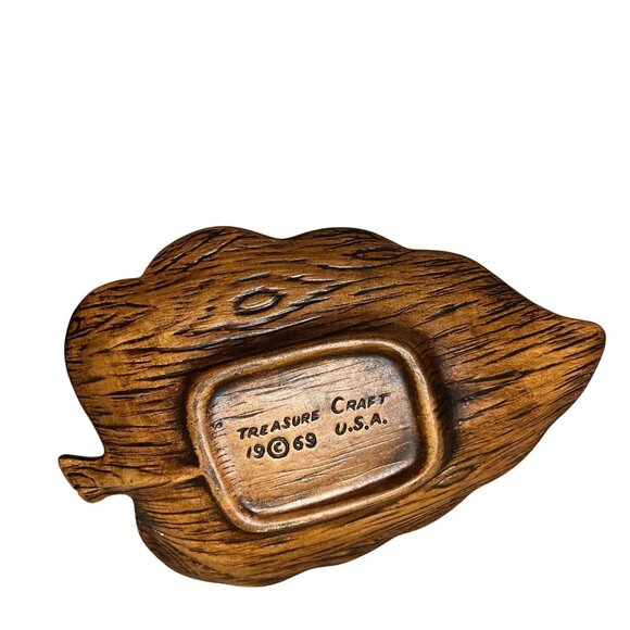 Vintage Treasure Craft Green Leaf Florida Souvenir Candy Trinket‎ Dish - Picture 3 of 3